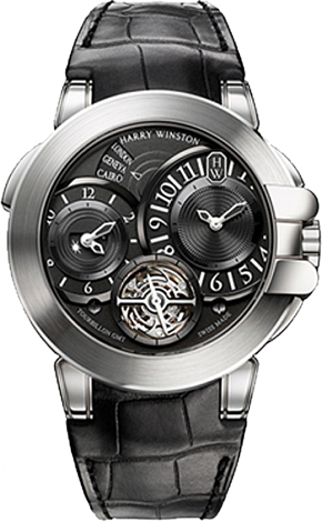 Review Replica Harry Winston Ocean Tourbillon GMT OCEATG45WW004 watch